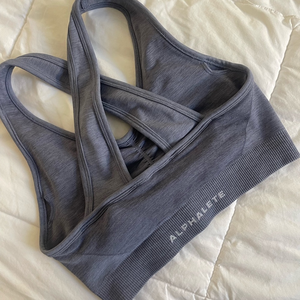 Alphalete amplify sports bra in French blue